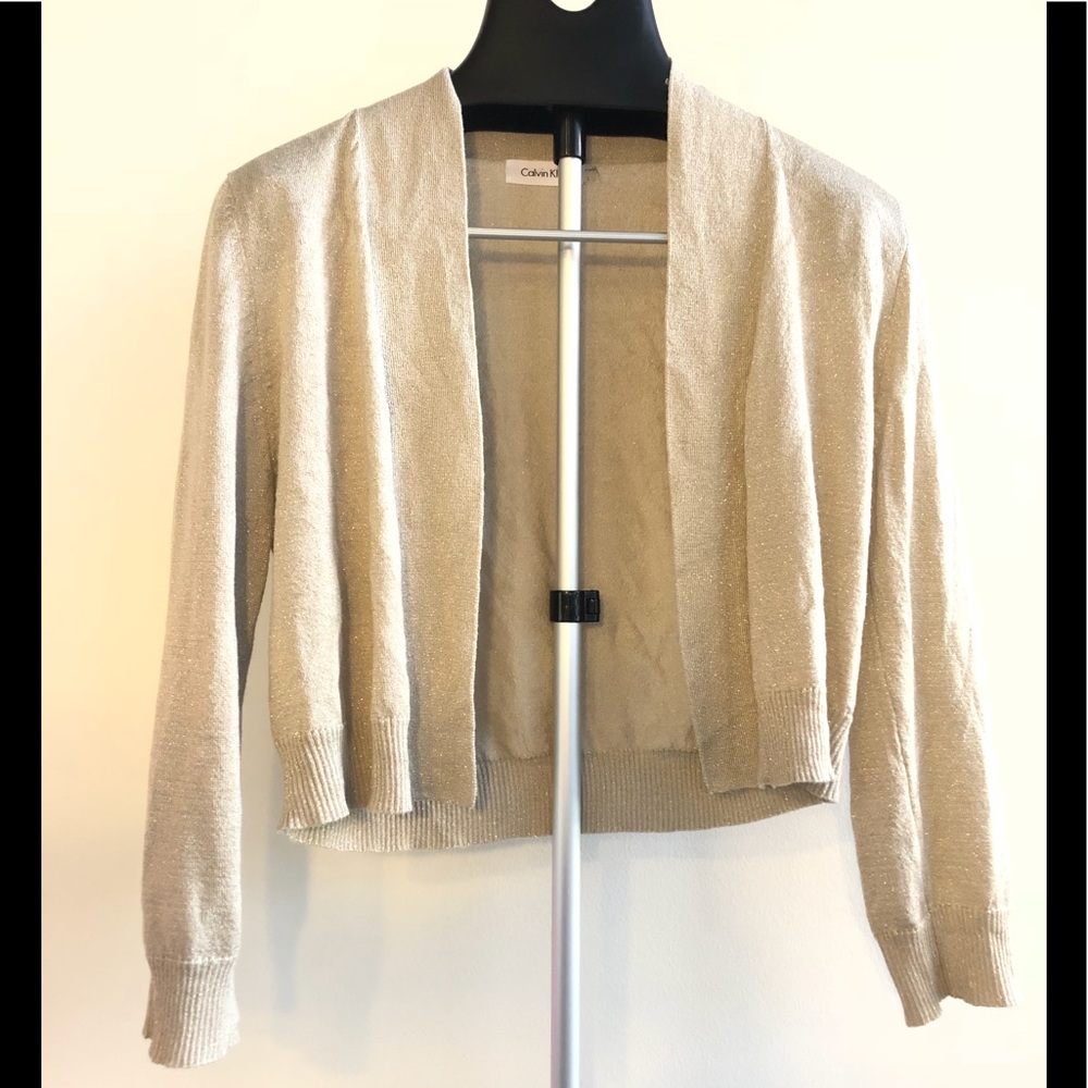 Calvin Klein Shrug Gold 3/4 Sleeve